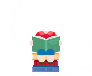 책 읽는 아이 합성이미지