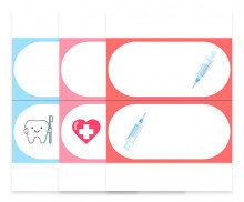 병원 삼각 안내판 8종 (문구없음)