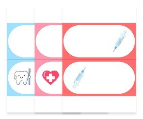 병원 삼각 안내판 8종 (문구없음)