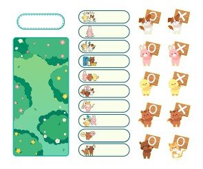 우리 반 약속(숲속)(문구없음)