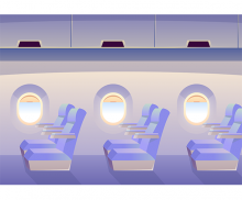 비행기 내부 배경
