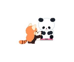 체중 검사하는 판다