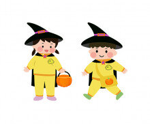 할로윈 분장한 아이들