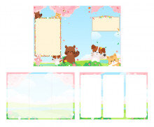 동물 숲속 팜플렛