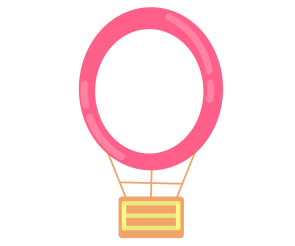 진분홍 열기구 가랜드