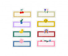 모눈종이 이름표