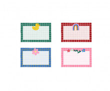 모눈종이 이름표