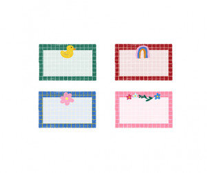 모눈종이 이름표