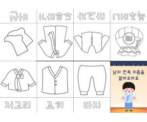 남자 한복 이름을 알아봐요 사전