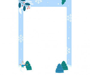 겨울 눈꽃 테두리