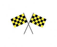 크로스 레이싱 깃발(노랑)