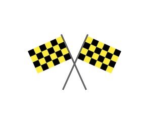 크로스 레이싱 깃발(노랑)