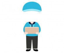 택배기사 합성이미지