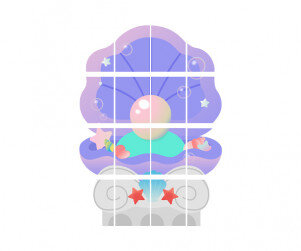 보라 조개 포토존 만들기