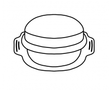 [색칠용]삼계탕 만들기 뚝배기
