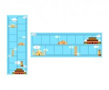 세계의 유명 건축물 여행 원고지 레터링(문구없음)