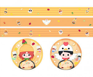 복날 띠지 라벨