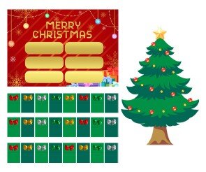 [개별도안] 크리스마스 트리 뽑기판