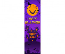 [개별도안] HAPPY HALLOWEEN 세로 배너(보라)
