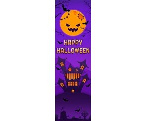 [개별도안] HAPPY HALLOWEEN 세로 배너(보라)