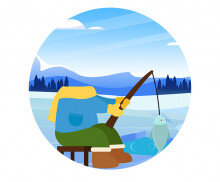 빙어 낚시 합성 라벨