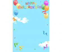 HAPPY CHILDRENS DAY 풍선 배경 (세로)