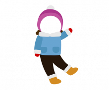 미끄러지는 아이 합성이미지