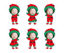 산타 요정 합성이미지(빨강)
