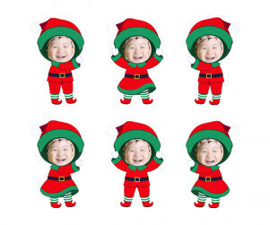 산타 요정 합성이미지(빨강)