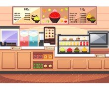 빙수 가게 배경
