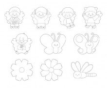 가을 코스모스 색칠 모음