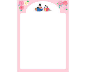 원앙 장미 테두리