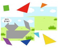 동물 칠교놀이(강아지)