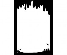 할로윈 박쥐 검정 테두리