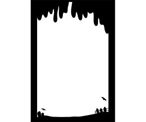 할로윈 박쥐 검정 테두리