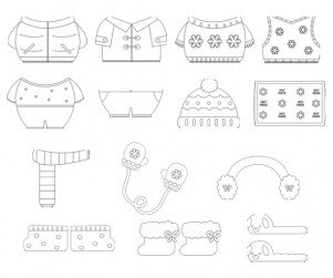 겨울 용품 색칠 모음