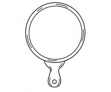 원형 나무 도마 도안