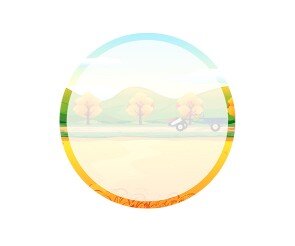 가을 논밭 라벨