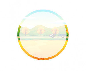 가을 논밭 라벨