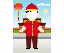 중국 배경 합성이미지