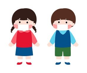 마스크 쓴 아이