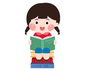 책 읽는 아이 (여아)