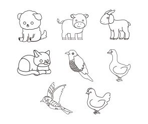 동물 색칠 모음