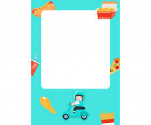 배달 포장 POP (문구없음)