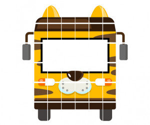 사파리 버스 만들기 (앞면)