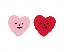 빨강,분홍 하트