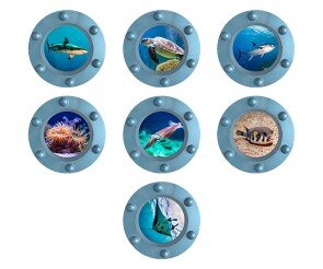 바닷속 잠수함 창문