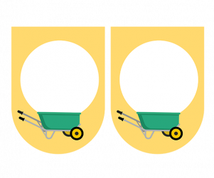 무 뽑기 배추 뽑기 놀이 가랜드 개별도안