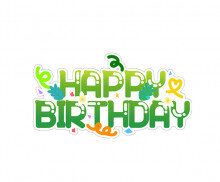 HAPPY BIRTHDAY 열대잎 토퍼