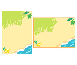 여름 해변, 몬스테라 